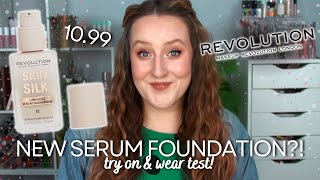 REVOLUTION SKIN SILK FOUNDATION REVIEW & WEAR TEST! *NEW* Luminous Serum Foundation Makeup Try On!