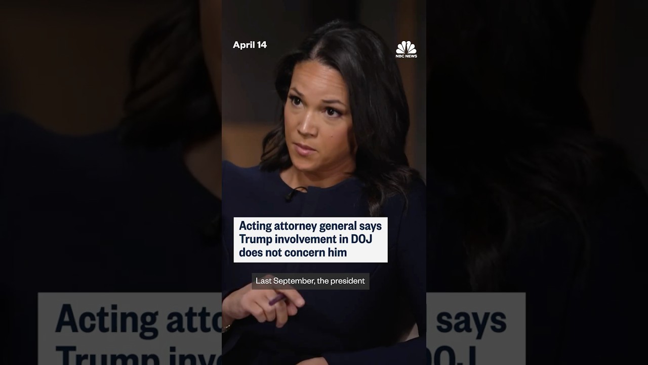 Acting attorney general says Trump involvement in DOJ does not concern him