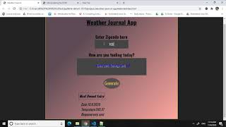 Weather journal app using express.js