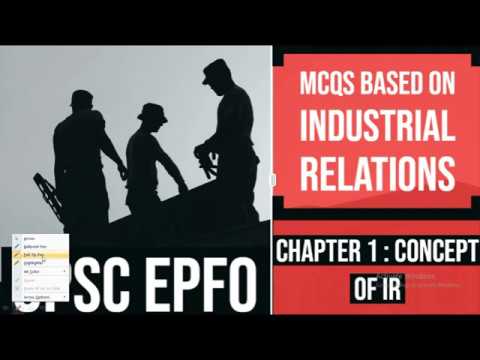 Industrial Relations and Labour Laws for UPSC EPFO 2020-MCQs Part-2 ...