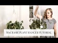 How To: Macrame Plant Hanger Tutorial (gathering knot + adding beads)