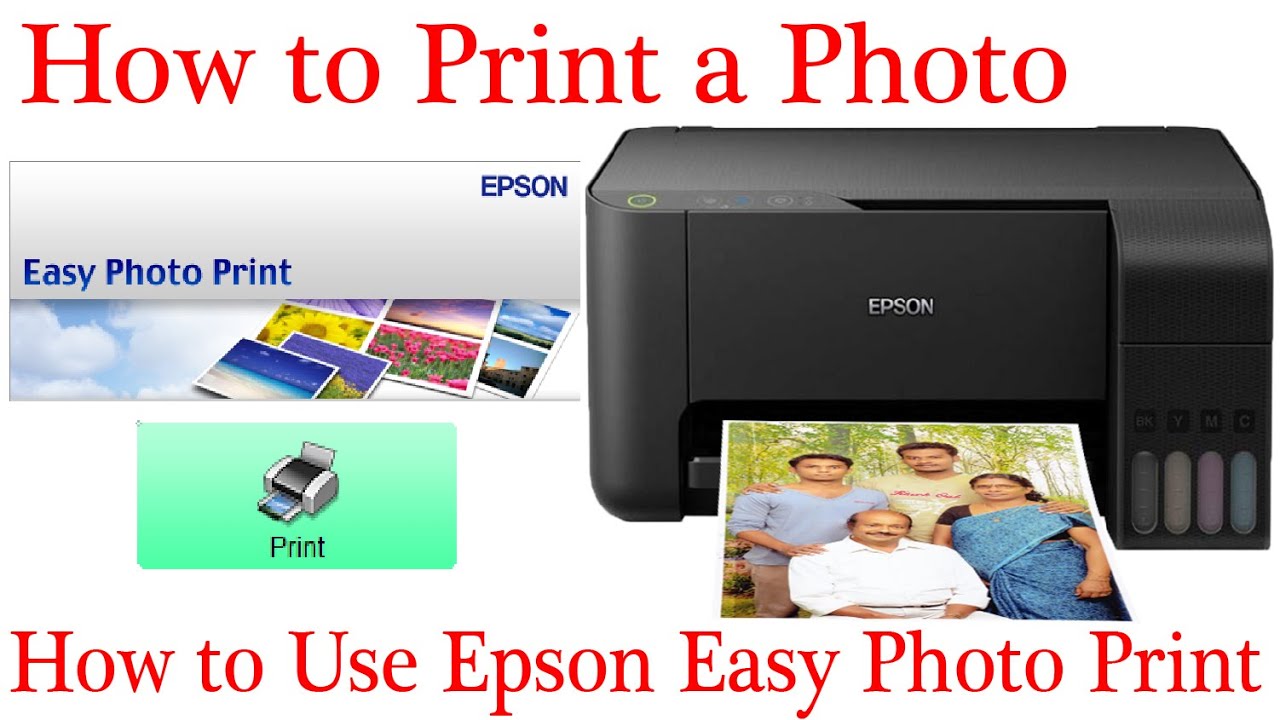 How to Print a Photo.How to use Epson Easy Photo Print Software to print photos YouTube