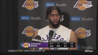 Anthony Davis Postgame Interview | Los Angeles Lakers lose to the Los Angeles Clippers 111-110