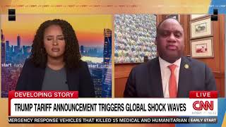 Rep Jackson on Early Start with Rahel Solomon CNN - Trump's Tariff Escalation