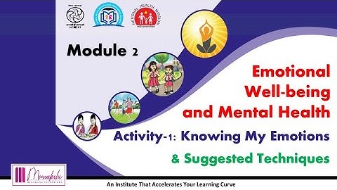 Health n Wellness Curriculum II Module 2- Activity 1- Knowing My Emotions