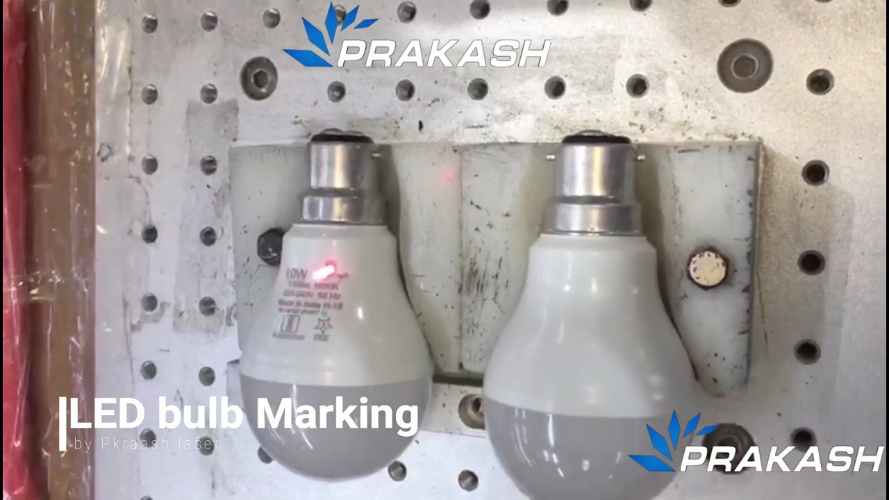 LED bulb marking| Prakash laser | check description - YouTube
