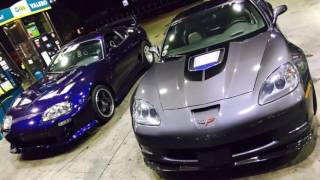 Big turbo Supra VS C6 Z06 VS ZR1 VS 335i