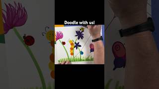 Doodle with bugs! #diy #song #art #aprende #crafting #doodle #drawing #bug #bugs #butterfly #bee
