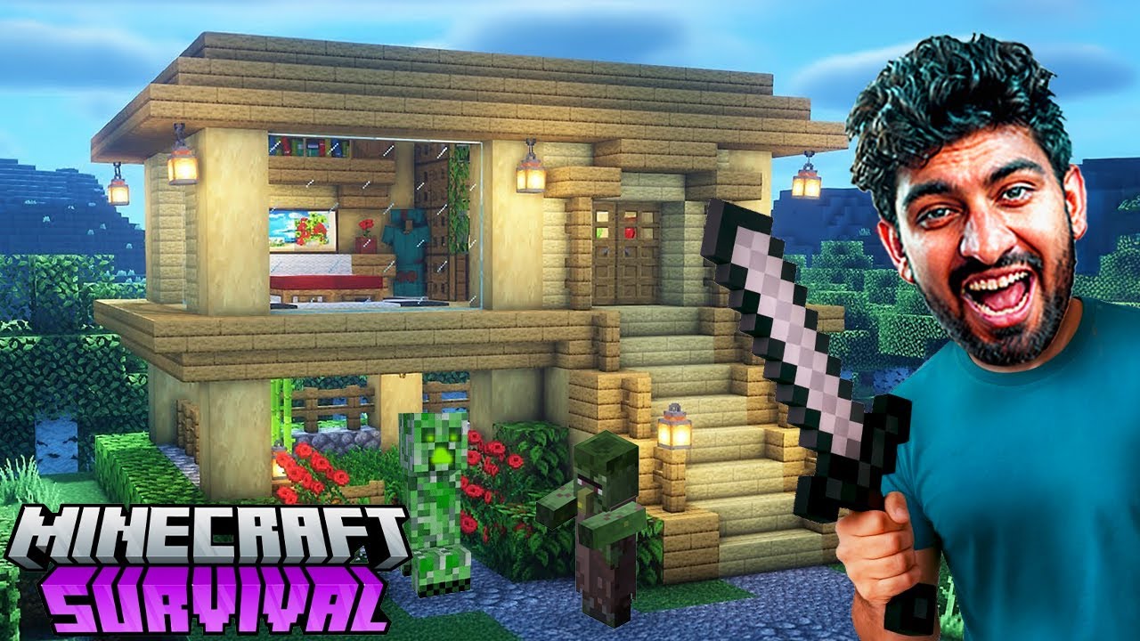 FINALLY PLAYING MINECRAFT FOR THE FIRST TIME ⛏️!| MINECRAFT SURVIVAL ...