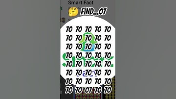 find 07 #findwould2 #gkquiz #facts #mathsfacts #iqtest #quiz #trending #challenge #paheliyangk