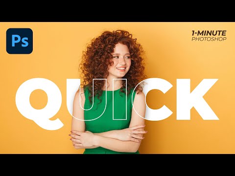 1-Minute Photoshop - Transparent Text Effect in Photoshop | Outline Text Effect