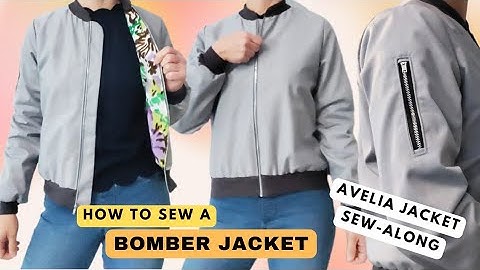 How To Sew a Lined Bomber Jacket // FREE Pattern