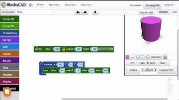 Le MUG - prise en main BlocksCAD