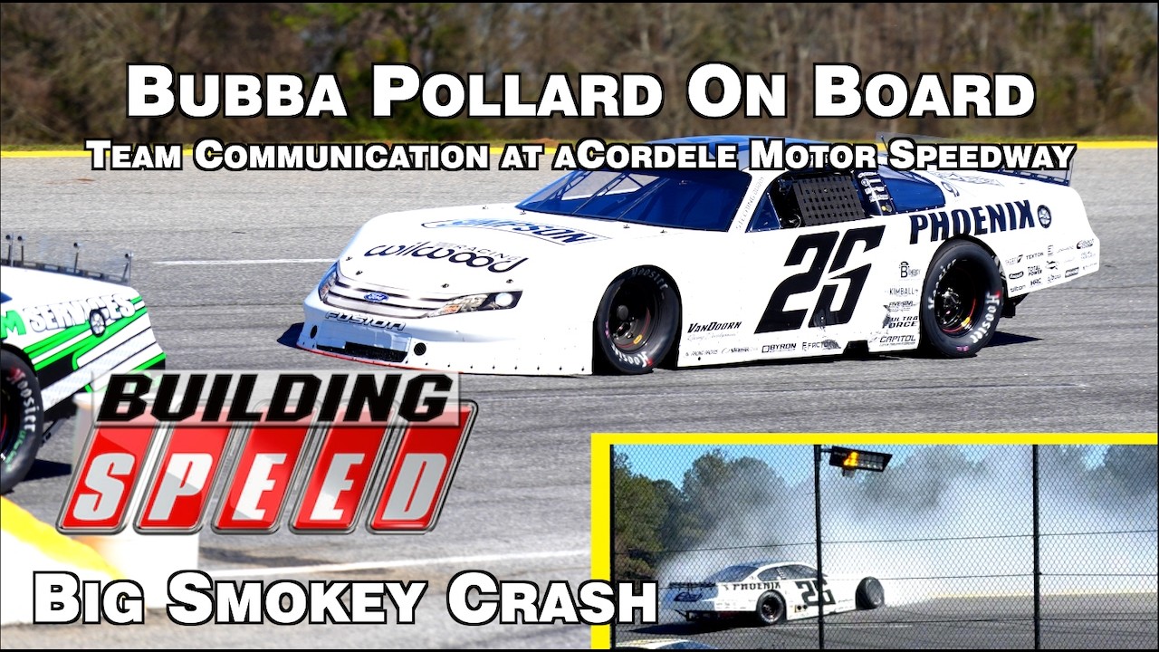 Bubba Pollard On Board with Team Communication at Cordele Motor Speedway with Big Smokey Crash