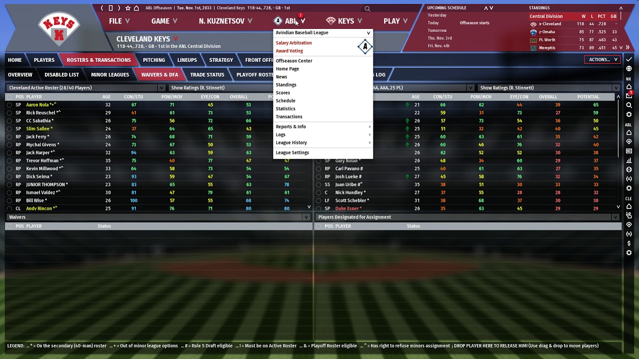 Let's Play OOTP 19 as the Cleveland Keys #17: Healthy Pete Browning is best Pete Browning