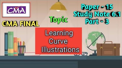 CMA Final Paper 15 Study Note 6.1 Learning Curve Illustrations Part 3
