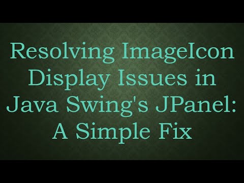 Resolving ImageIcon Display Issues in Java Swing's JPanel: A Simple Fix