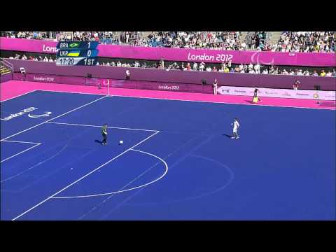 Football 7-a-side - BRA vs UKR - 1st half - Men's Pool B Prelims - London 2012 Paralympic Games