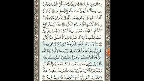 سورة لقمان مكررة للحفظ ( 33 - 34 ) / المستوى الثالث
