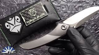 Poikilo Blade Mini Tuna DLC Pearlescent Stonewash Blade, DLC & Beadblast Titanium Handle