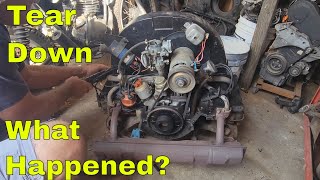 Seized VW Air Cooled Engine Tear Down  What happened ? Surprise ?