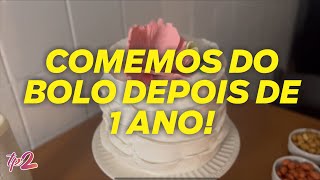 Tradição do bolo de casamento: congelar o topo para o primeiro aniversário