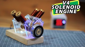 How to make Solenoid Engine | V4 Solenoid Engine