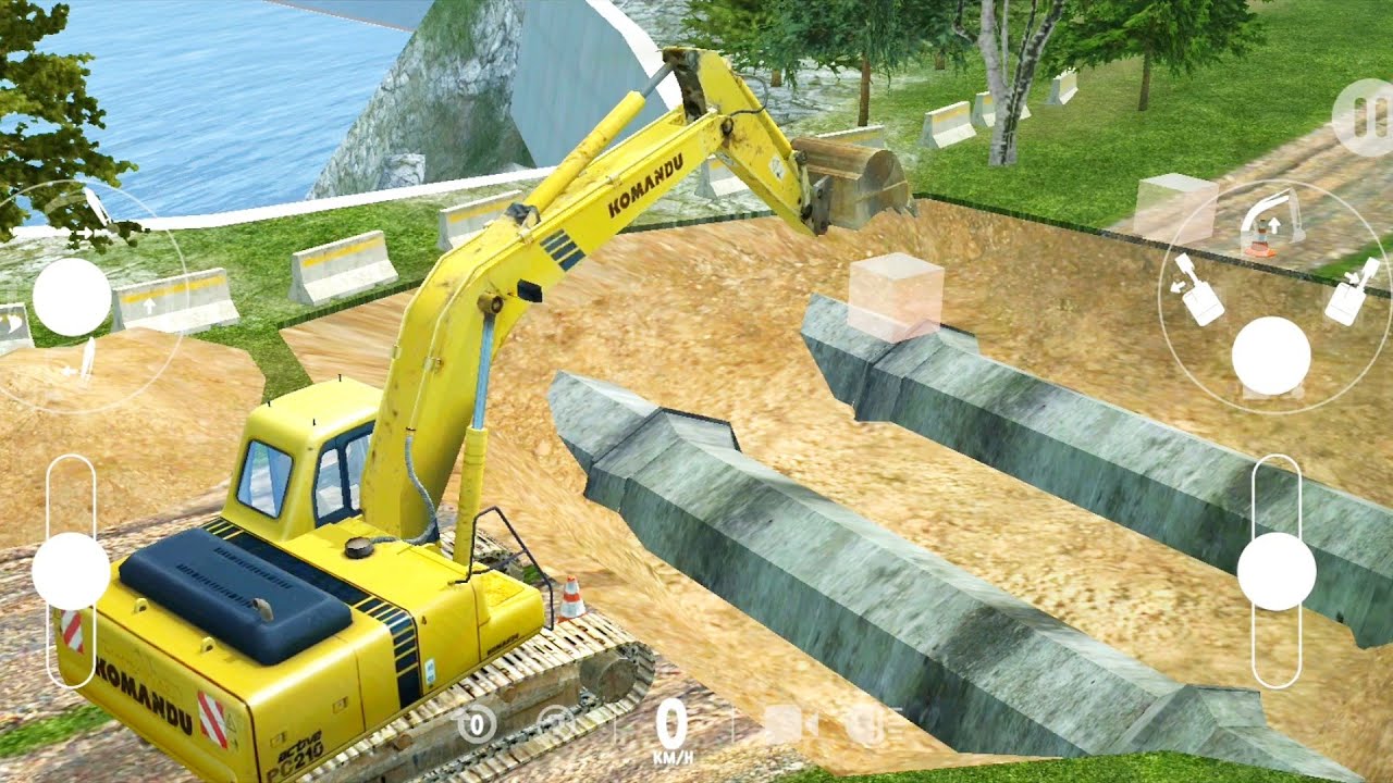 Excavating The Underground Pipes Heavy Machines Mining Simulator Android Gameplay Hd Ksgameplays