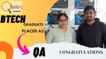PLACEMENT ROADMAP | BTECH Graduate placed as QA Engineer from QSpiders Basavanagudi.
