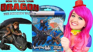 Coloring How To Train Your Dragon Magic Ink Coloring Book | Imagine Ink Marker