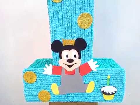 Pinata Numero 1 Tema Baby Mickey Youtube