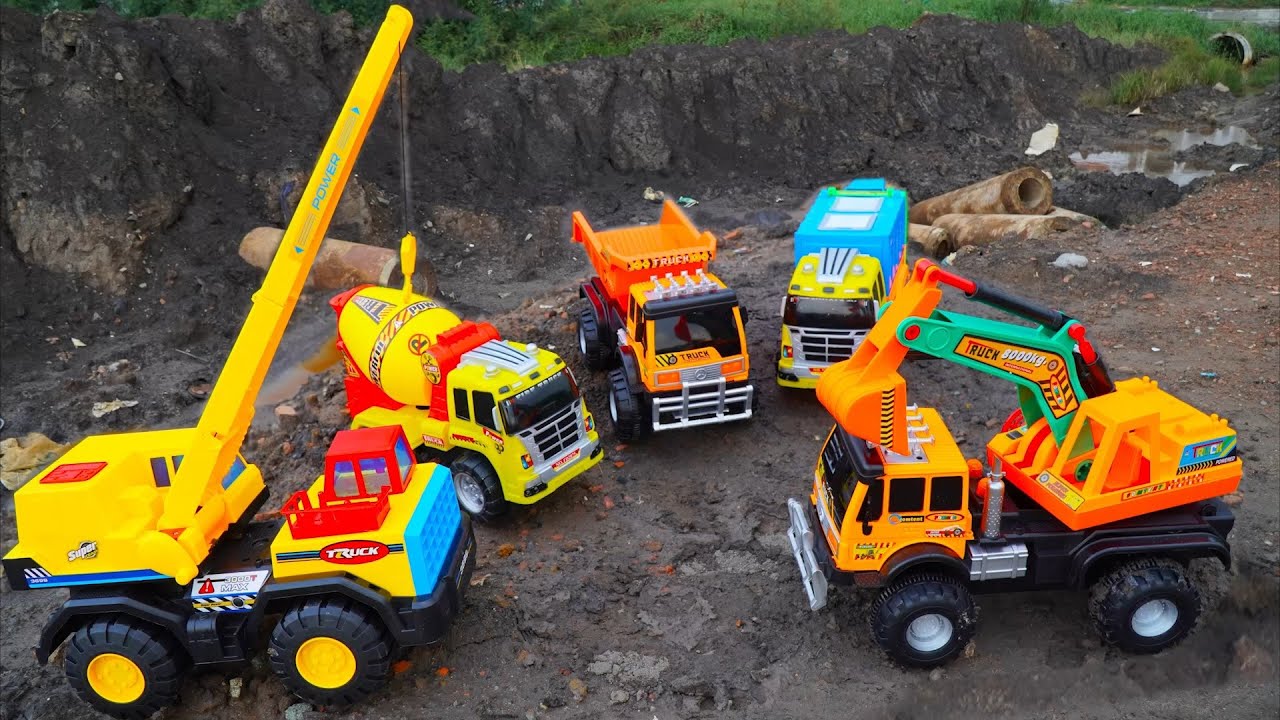  Truk  Mainan  Anak Mobil Truk  Derek  Excavator Pasir 