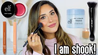 TESTING NEW ELF PRODUCTS | Putty blush, brightening concealer & more!