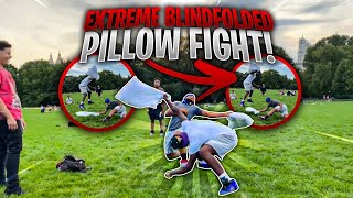 EXTREME BLINDFOLDED PILLOW FIGHT 🙈