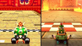 SNES Bowser Castle 3 in Mario Kart (1992-2023)