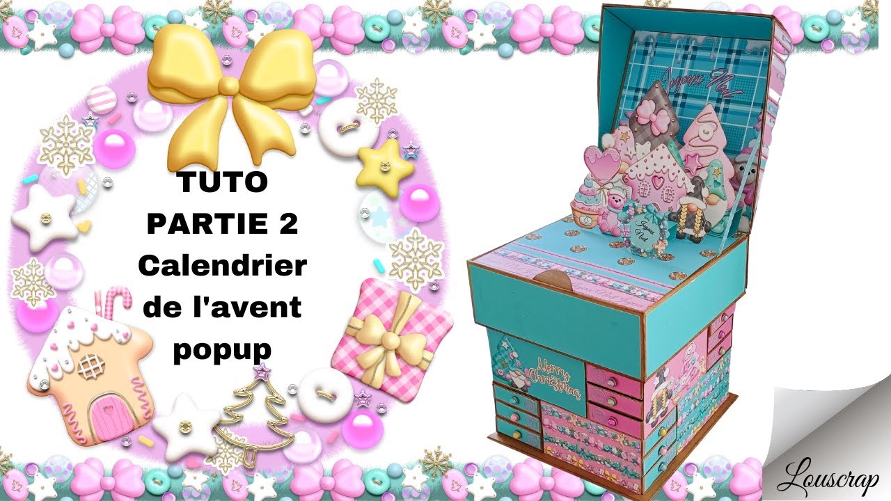 calendrier de l'avent TUTO partie 2 advent calendar scrapbooking  #scrapbooking #calendrierdelavent