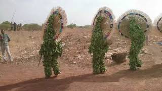 Burkina Faso, Région de la Boucle du Mouhoun,  Province des Balé, Commune de Yaho, masques en feuill