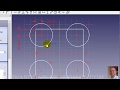 Curso / Tutorial de FreeCAD - Capitulo 2/6 - Restricciones: bloqueo y radio - Ejercicios simetria