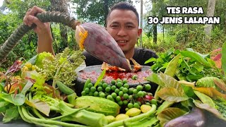 TRY MUKBANG STRANGE LALAPAN, IT'S A MIXED TASTE, GUYS... RAW LALAPAN