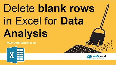 Remove blank rows in Excel