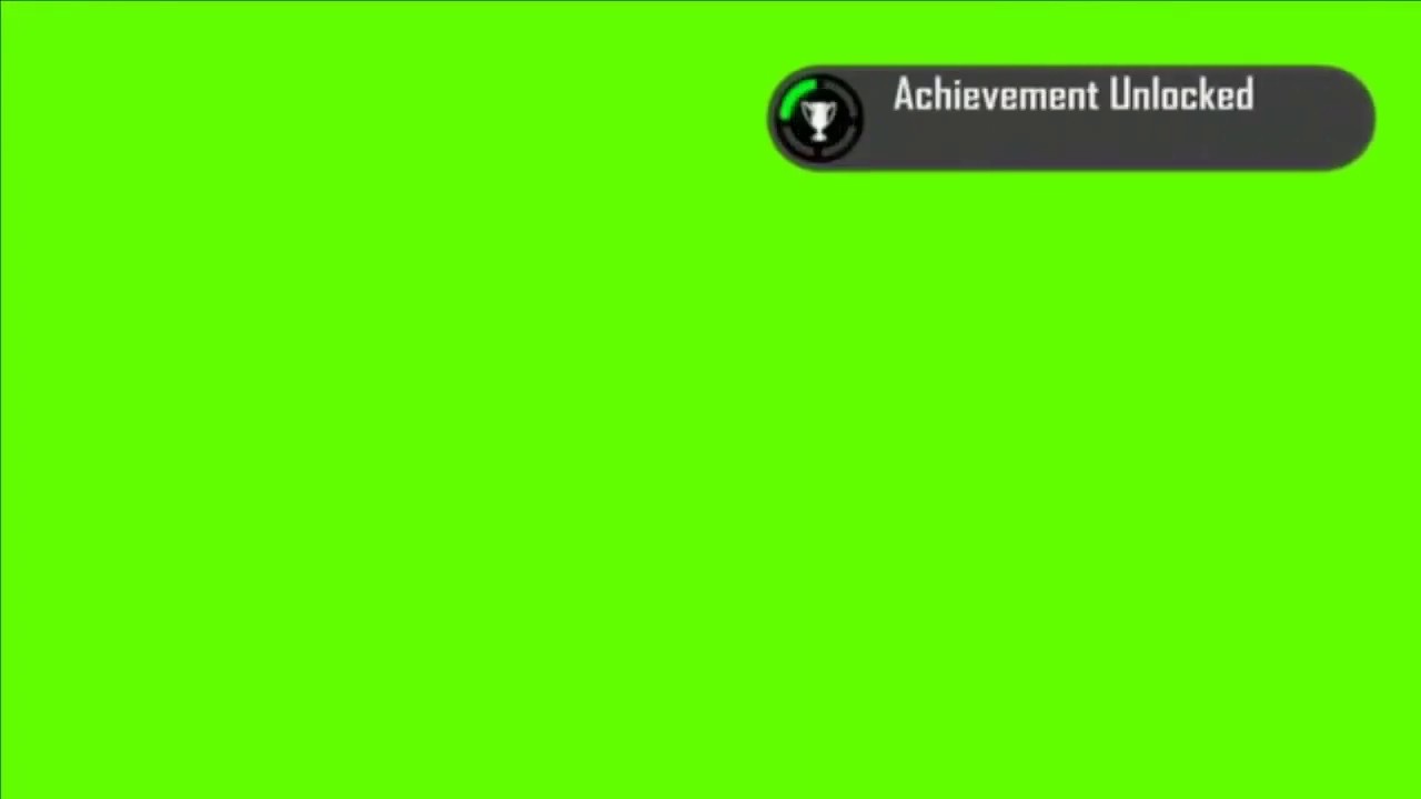 Achievement Unlocked Green Screen