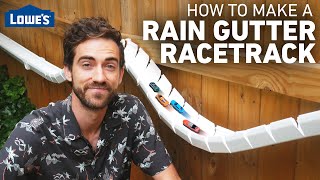 How to Make a Rain Gutter Racetrack | DIY Backyard Games