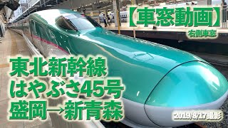 【車窓】東北新幹線 はやぶさ45号 盛岡→新青森（右側車窓）