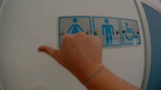 Lanzarote public toilet signs. Where is the logic??