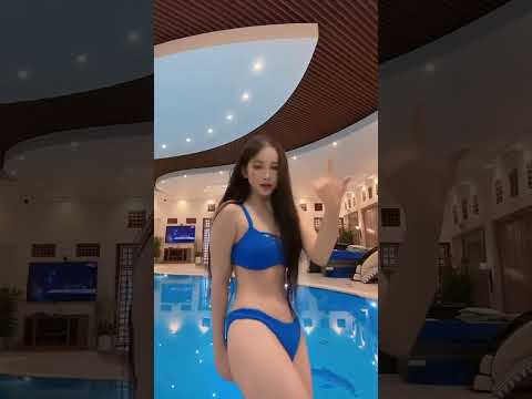 Villa Swimming pool dance|| Korean girl Dance /bj Korean dance #model #bikini #korean #kpop #shorts