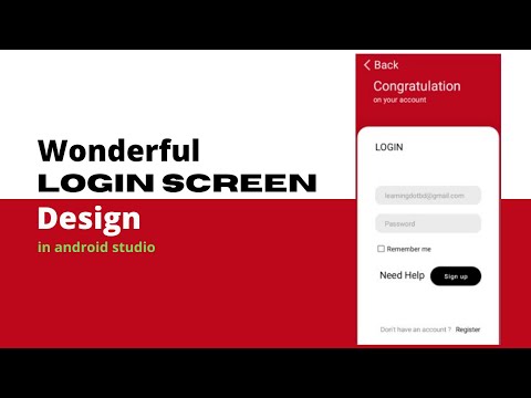 Make a beautiful login screen in android studio | Android Login Screen | Android Studio Tutorial