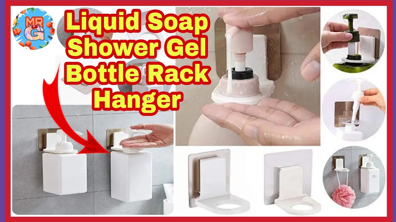 Liquid Soap Shower Gel Bottle Rack Hook Hanger Wall Mounted | 