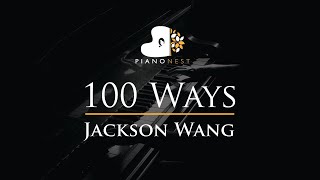 Jackson Wang - 100 Ways - Piano Karaoke Instrumental Cover with Lyrics