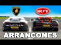 Bugatti chiron ss vs lambo huracn de 1800hp arrancones