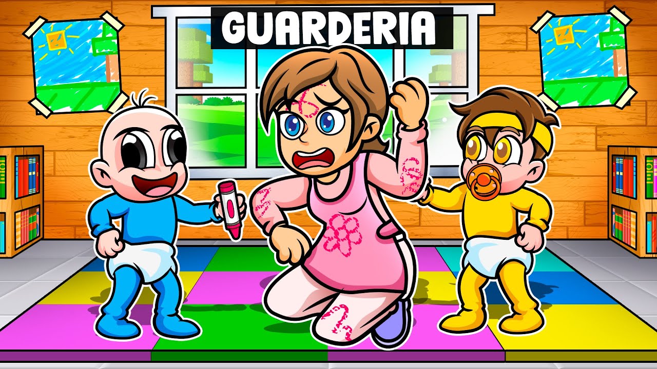 TROLLEANDO a la NIÑERA de la GUARDERÍA 😱😂 BEBÉ NOOB en MINECRAFT